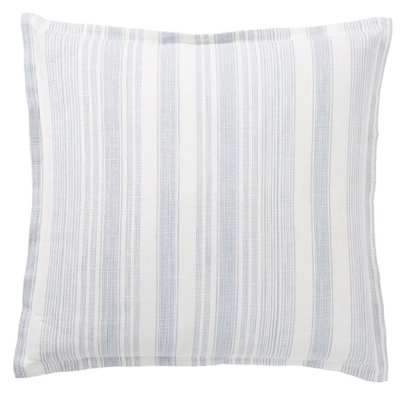 NWT Pottery Barn Hawthorn Striped Cotton Sham - (1) Euro Blue White - Picture 3 of 3